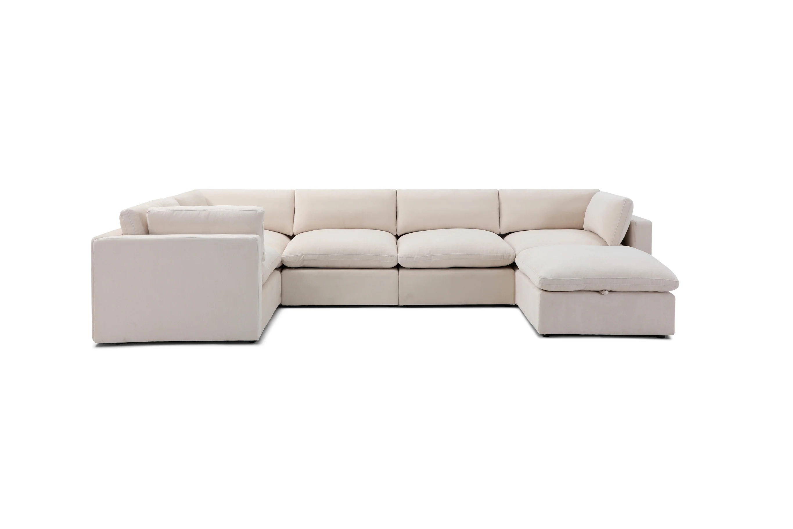 Bella Pillow Grand Corner + Storage Ottoman - Image 4