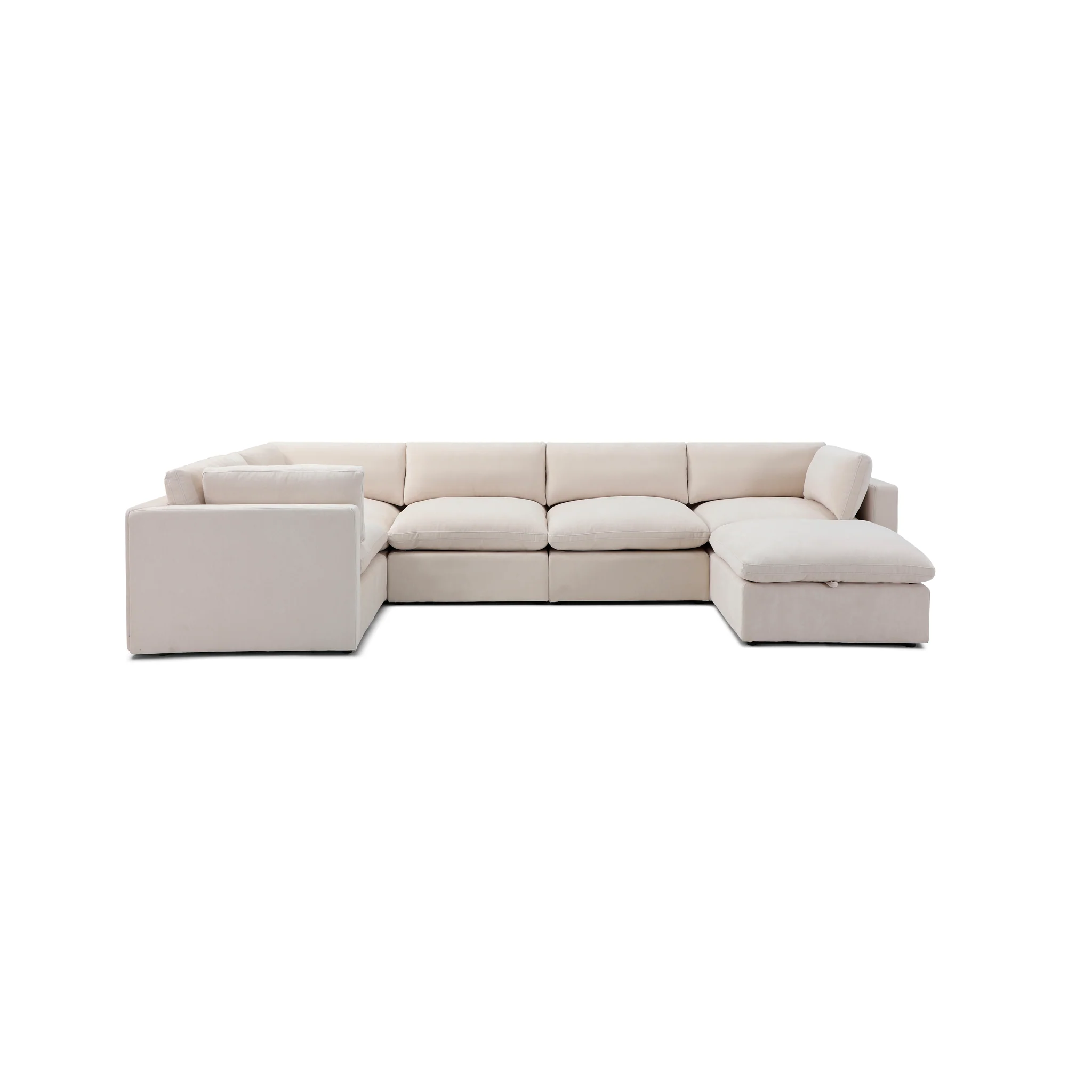 Bella Pillow Grand Corner + Storage Ottoman - Image 63