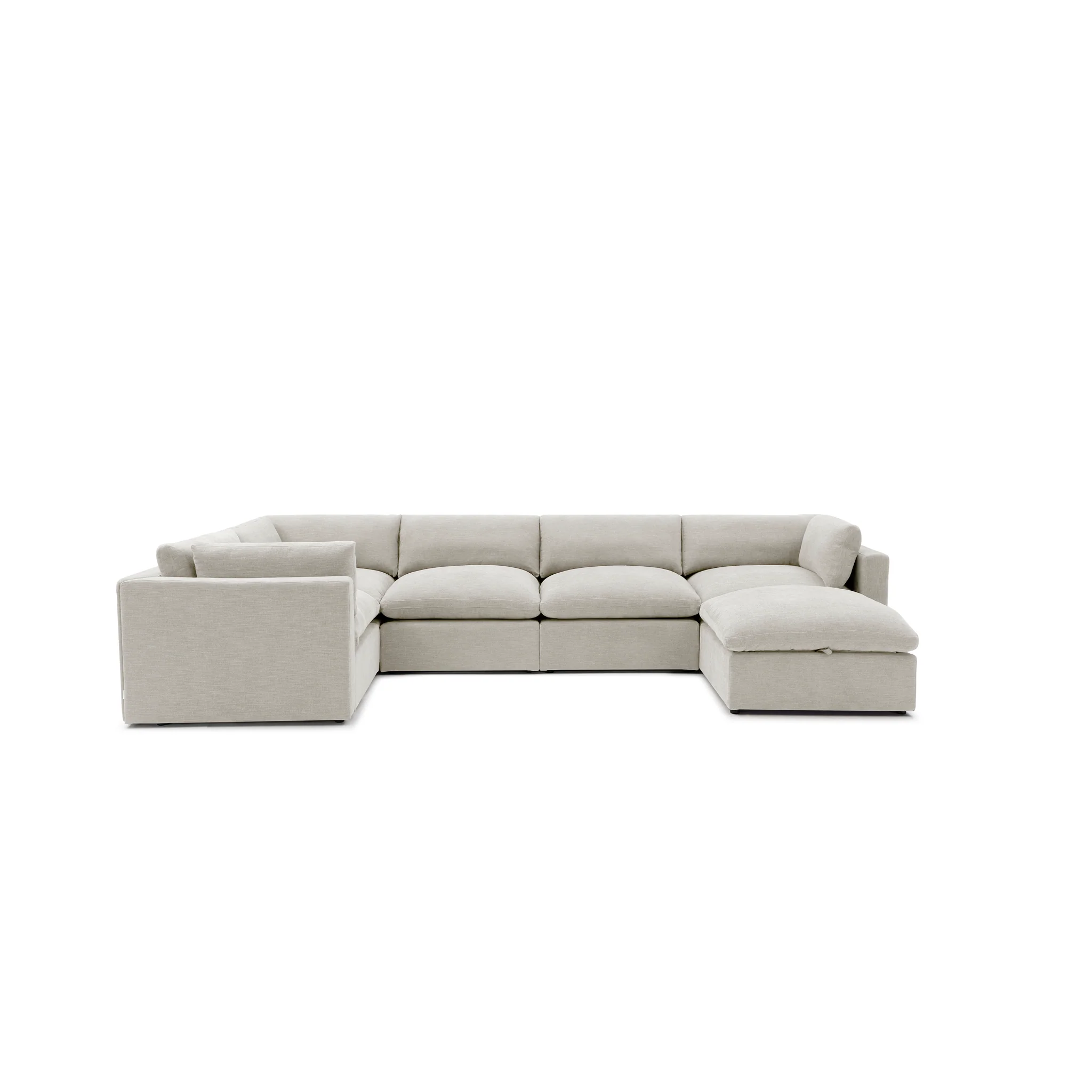 Bella Pillow Grand Corner + Storage Ottoman - Image 65