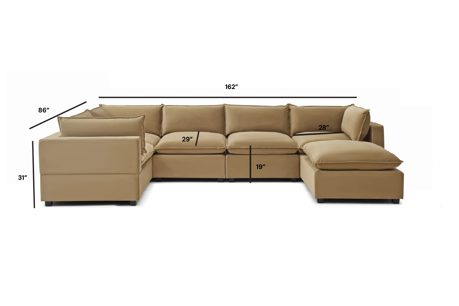 Luna Grand Corner + Ottoman - Image 15